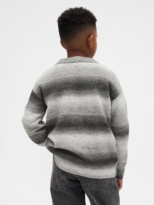 maglione girocollo rilassato con stampa space-dye per bambini