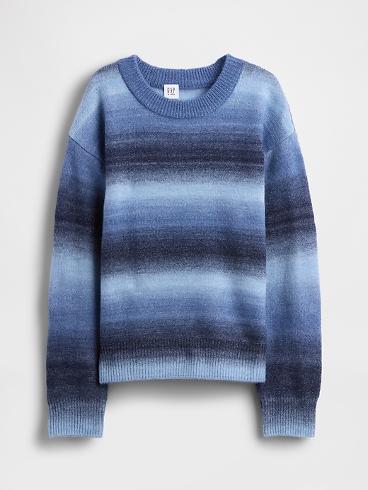 maglione girocollo rilassato con stampa space-dye per bambini