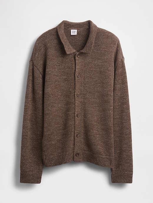 maglione cardigan polo rilassato per bambini