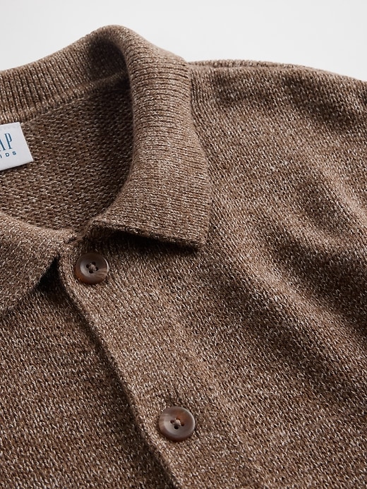 maglione cardigan polo rilassato per bambini