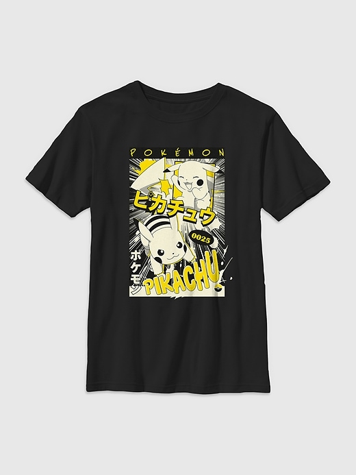 maglietta grafica manga pokemon pikachu per bambini