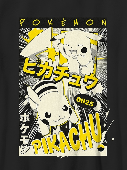 maglietta grafica manga pokemon pikachu per bambini