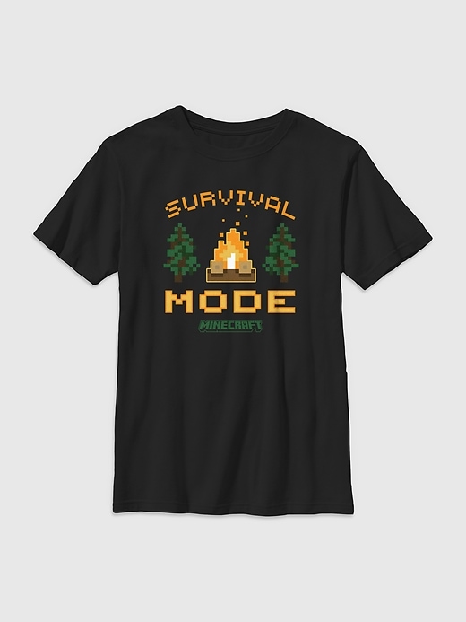 maglietta grafica per bambini minecraft survival mode