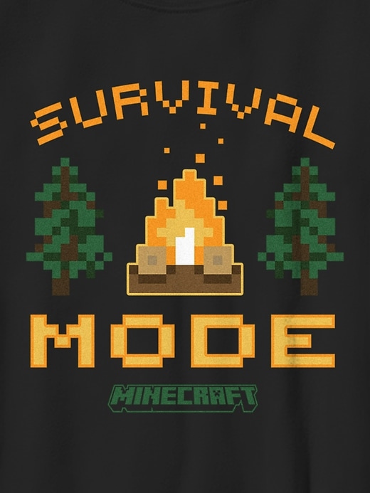 maglietta grafica per bambini minecraft survival mode