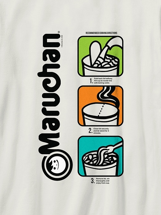 maglietta grafica maruchan pop art per bambini