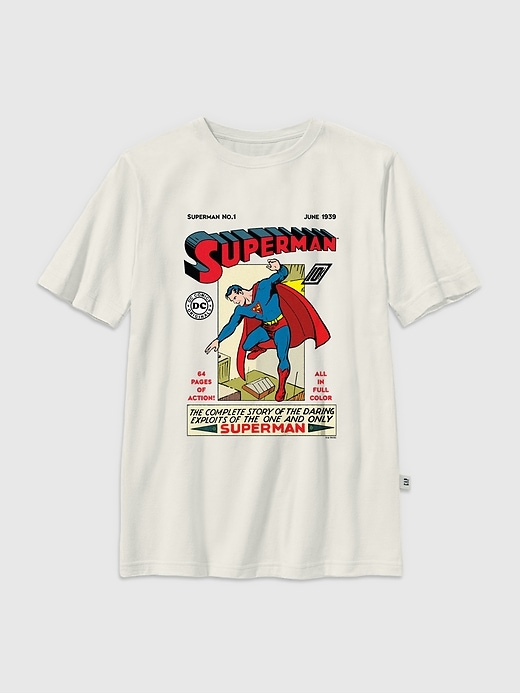 maglietta grafica vintage con fumetto superman per bambini