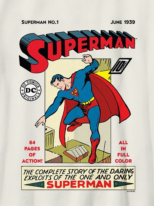 maglietta grafica vintage con fumetto superman per bambini