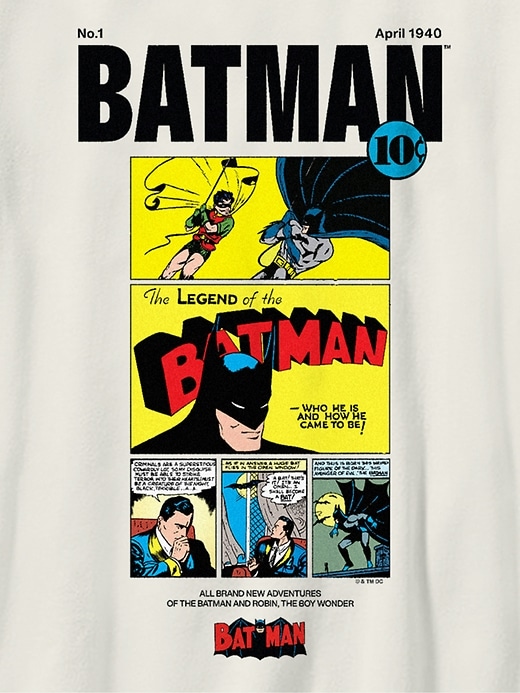 maglietta grafica vintage con fumetto batman per bambini
