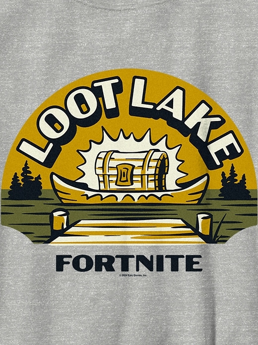 maglietta grafica fortnite loot lake per bambini