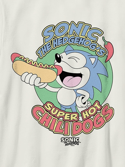 maglietta grafica per bambini sonic the hedgehog chilidogs