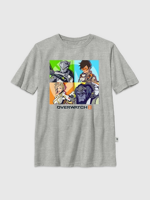 maglietta grafica overwatch box up per bambini
