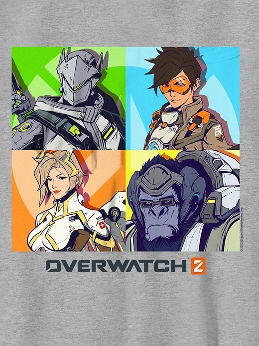 maglietta grafica overwatch box up per bambini