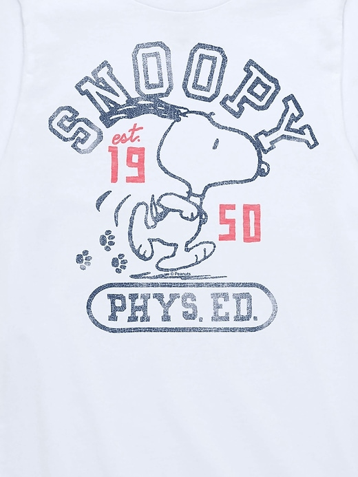 maglietta a maniche corte per bambini peanuts snoopy phys educazione fisica