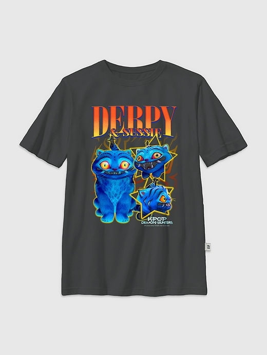 maglietta grafica k-pop per bambini demon hunters derpy y2k