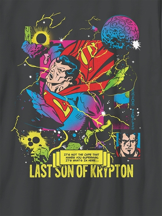 maglietta grafica per bambini superman figlio di krypton