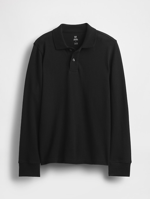 polo uniforme in cotone biologico per bambini