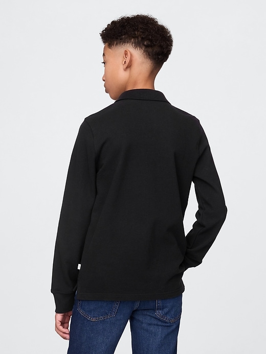 polo uniforme in cotone biologico per bambini