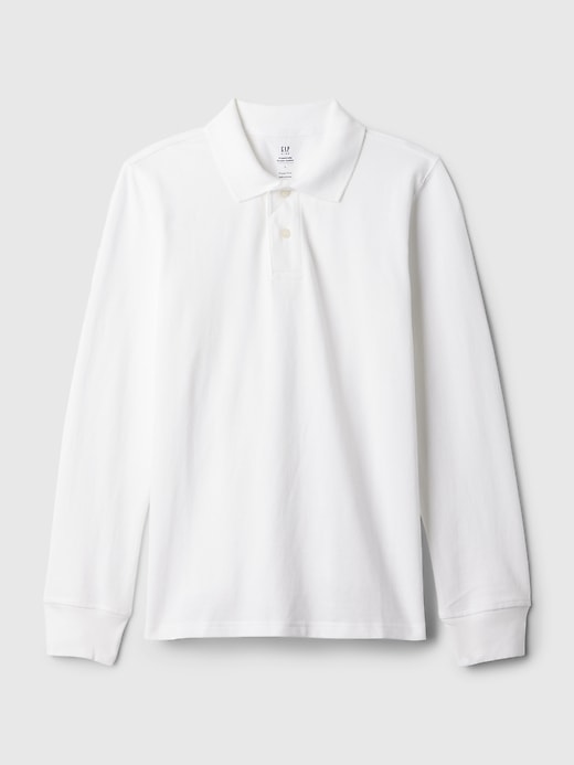 polo uniforme in cotone biologico per bambini