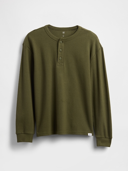 maglietta henley rilassata per bambini
