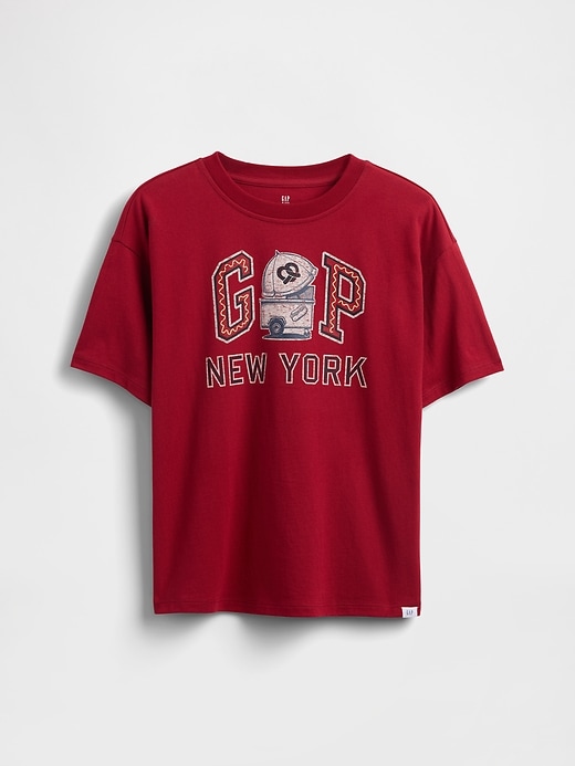 t-shirt con logo grafico rilassato per bambini