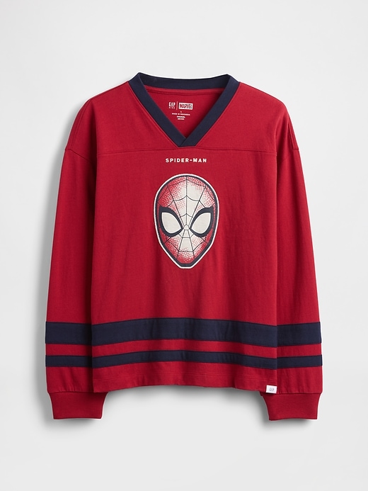 maglietta in jersey rilassata di spider-man per bambini