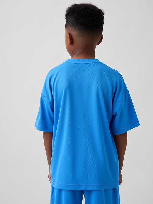 maglietta in rete riciclata gapfit tech per bambini