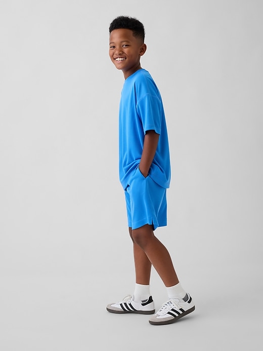 maglietta in rete riciclata gapfit tech per bambini