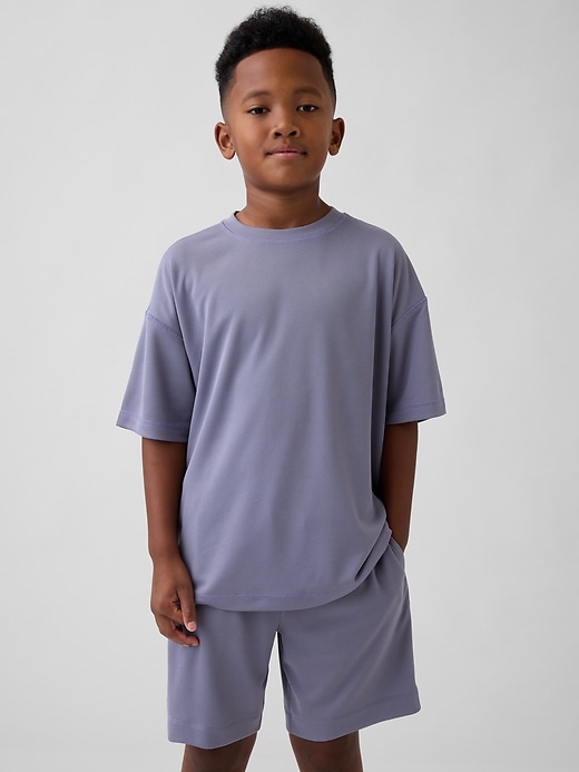 maglietta in rete riciclata gapfit tech per bambini