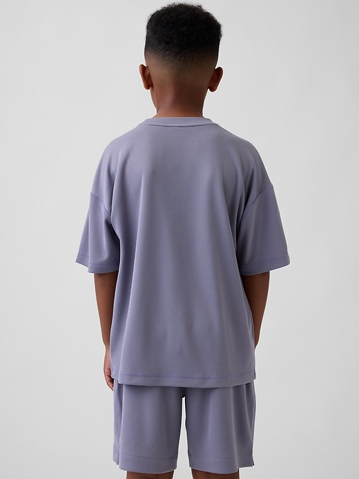 maglietta in rete riciclata gapfit tech per bambini