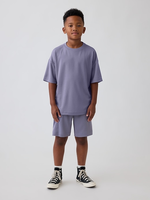 maglietta in rete riciclata gapfit tech per bambini