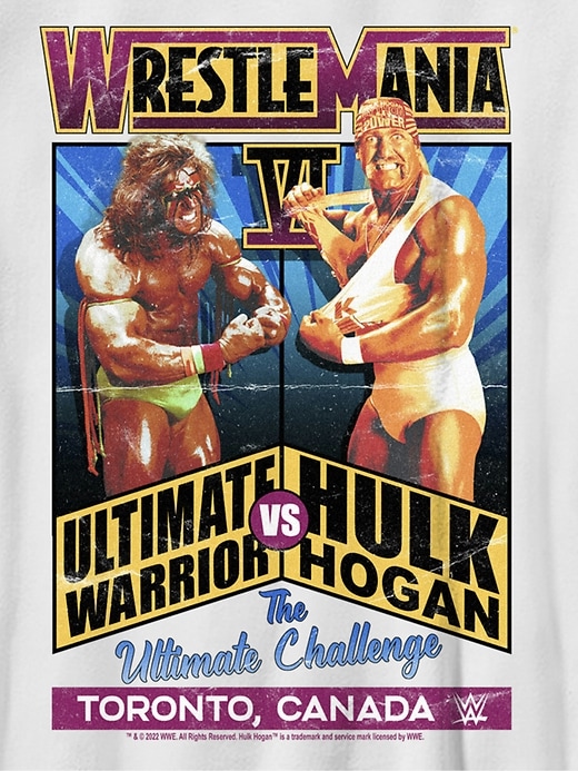 maglietta grafica wwe ultimate warrior per bambini