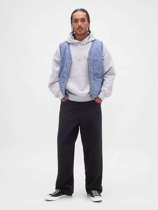gilet multiuso in denim pesante