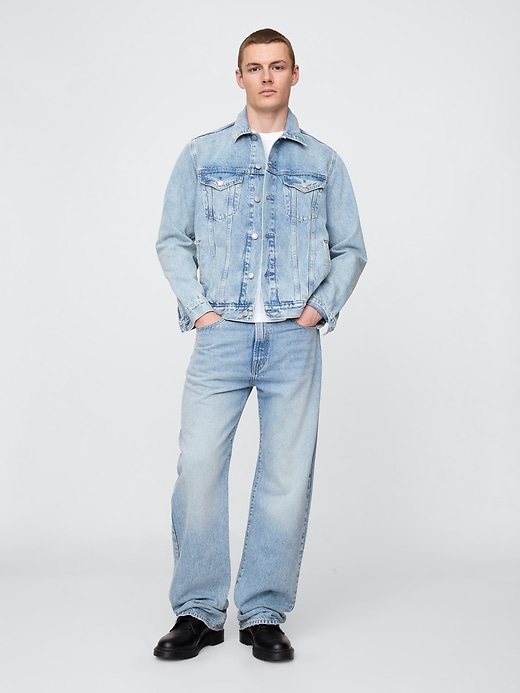 giacca in denim con icona classica