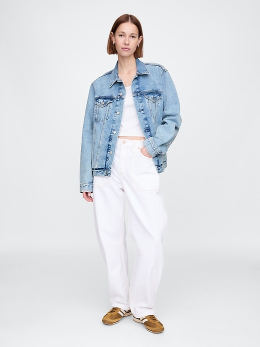 giacca in denim con icona classica