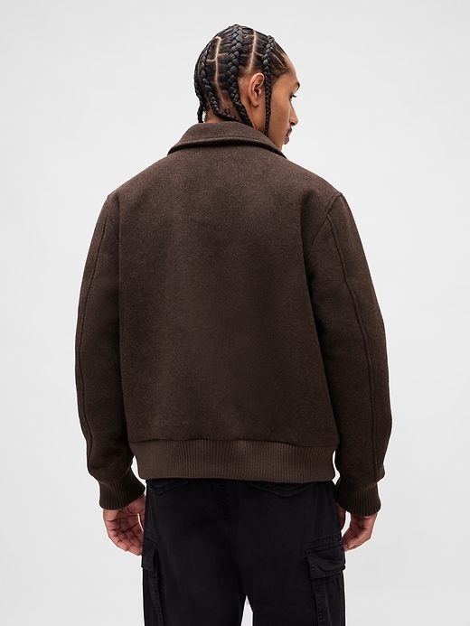 giubbotto bomber in misto lana