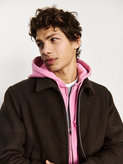 giubbotto bomber in misto lana
