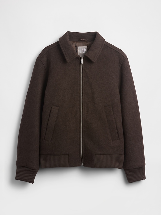 giubbotto bomber in misto lana