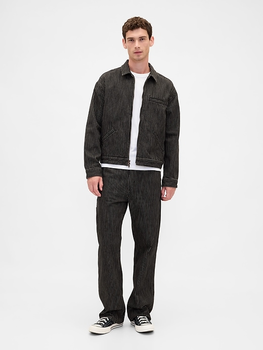 giacca in denim a righe the nightmare before christmas di tim burton di gap × disney