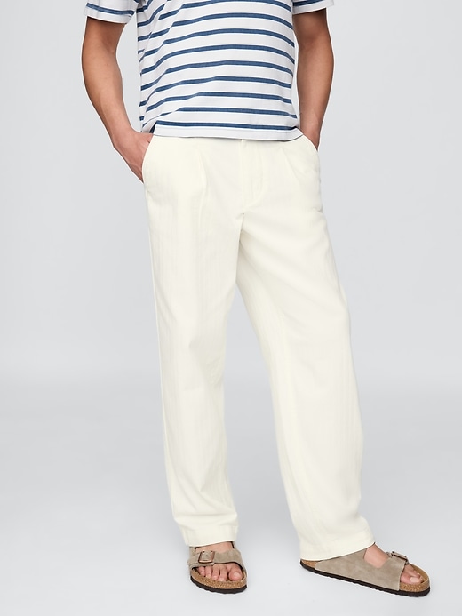 pantaloni in denim plissettato per adulti gap × dÔen