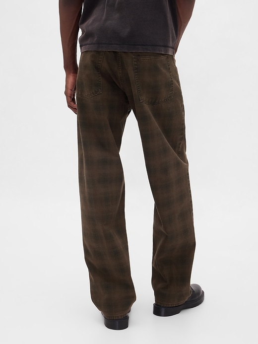 jeans larghi in tela scozzese