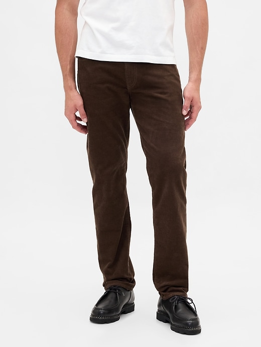 pantaloni dritti in velluto a coste
