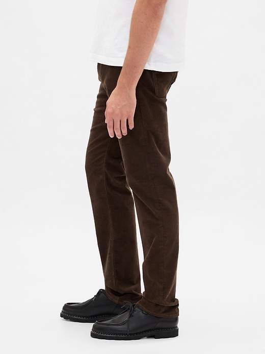 pantaloni dritti in velluto a coste