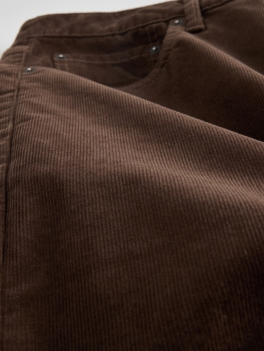 pantaloni dritti in velluto a coste