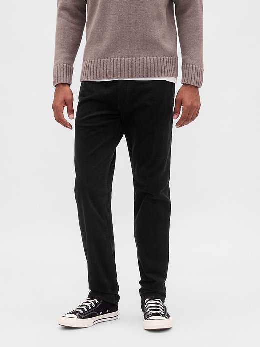 pantaloni dritti in velluto a coste