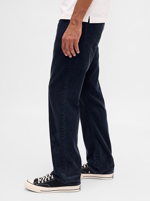 pantaloni dritti e rilassati in velluto a coste