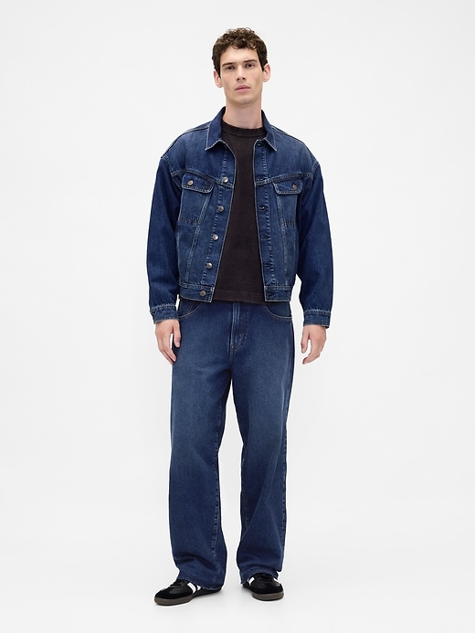 jeans extra larghi foderati in flanella per adulti di stranger things