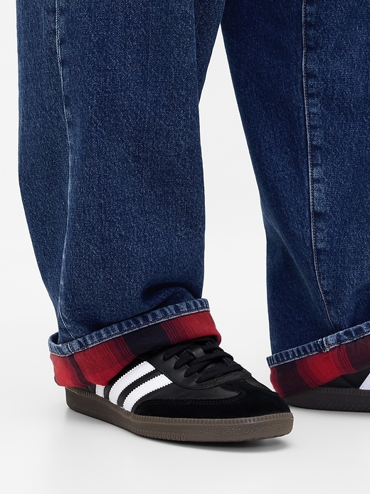 jeans extra larghi foderati in flanella per adulti di stranger things