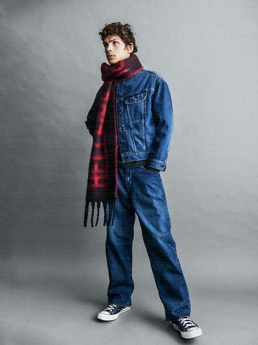 jeans extra larghi foderati in flanella per adulti di stranger things