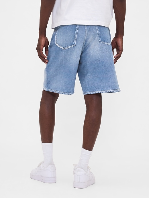 gap × bÉis pantaloncini larghi in denim lavorato a maglia per adulti
