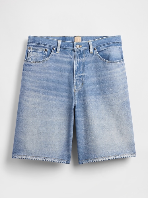 gap × bÉis pantaloncini larghi in denim lavorato a maglia per adulti